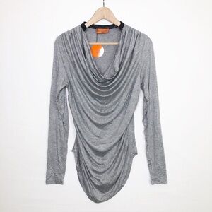 Patrizia Luca grey ruched side top